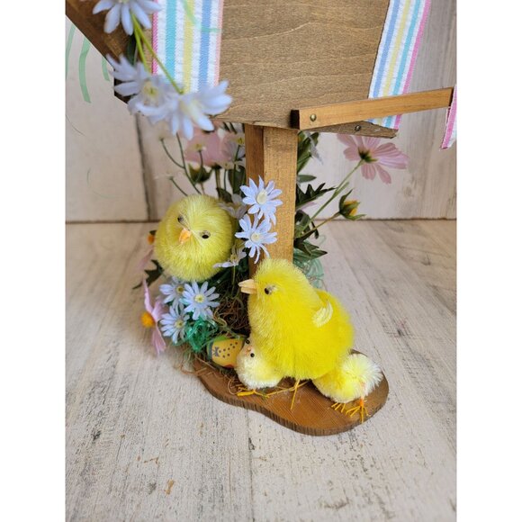 Unique decorative miniature mailbox chick Easter spring egg home decor flower - Picture 4 of 12